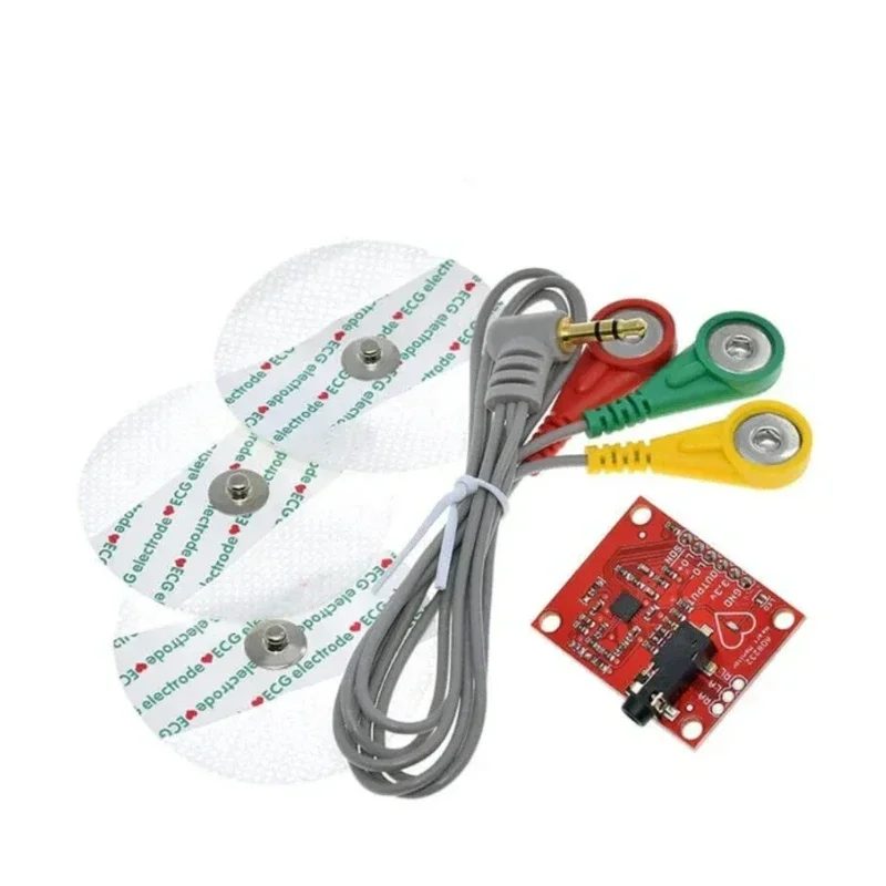 كيت رصد معدل ضربات القلب مع وحدة استشعار  ECG MODULE AD8232 PULSE HEART MONITORING SENSOR MODULE KIT
