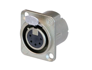 مقبس أنثى 5 دبابيس لتركيب اللوحة / panel mount female 5pin XLR socket